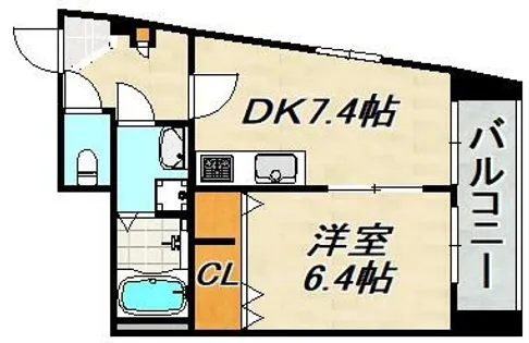 イルマーレ須磨【3階】の間取り