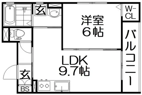 ピレーネ明和【1階】の間取り