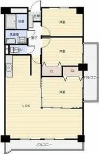 レジデンス御器所スクエア(旧グランカーサ御器所)【11階】の間取り