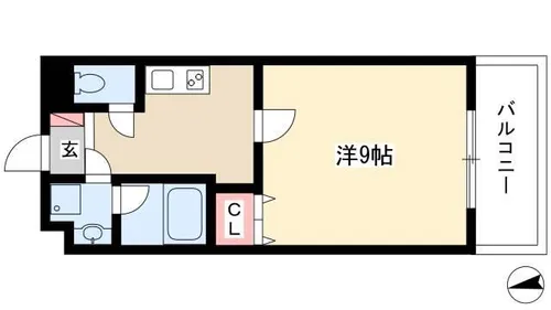 アマーレ東海通【7階】の間取り