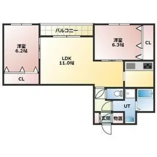 ファーストステージN16【1階】の間取り