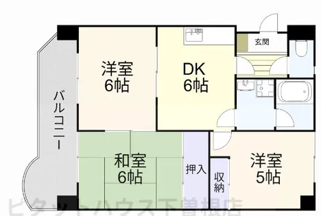 アメニティ石崎【605号室】の間取り