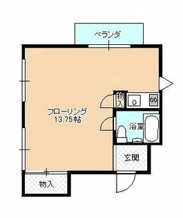 コーポ上物部【303号室】の間取り