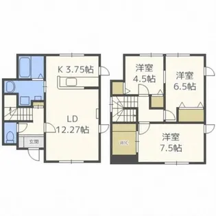 北海道札幌市中央区宮の森三条10丁目【一戸建】の間取り