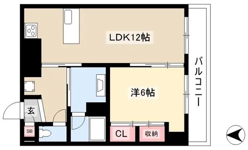 ビブレにししろ【5階】の間取り