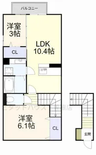 トレス苅田壱番館【201号室】の間取り