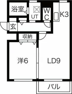 スカイハイツ伏見【3階】の間取り