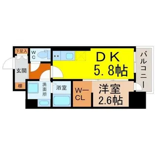 デュオフラッツ鶴舞【5階】の間取り