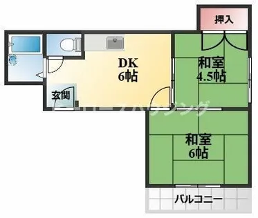 大阪府豊中市南桜塚4丁目【マンション】の間取り