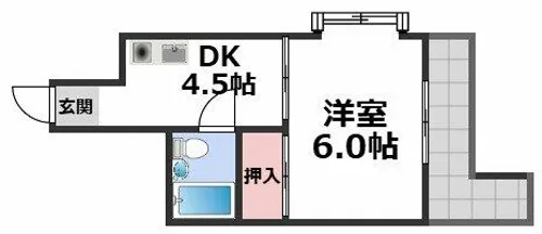 東洋プラザ蒲生【7階】の間取り