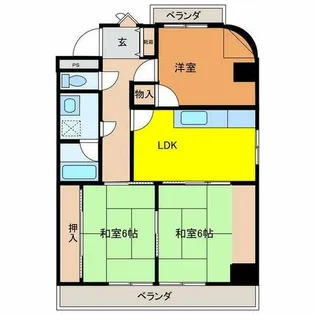 ユーキマンション【202号室】の間取り