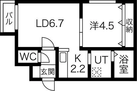 Wynn学園前【4階】の間取り