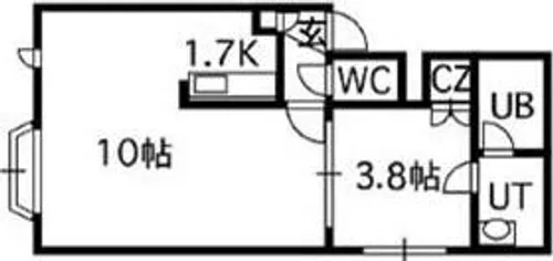 ルミエール大通【2階】の間取り