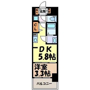 プレサンスジェネ新栄町駅前葵【7階】の間取り