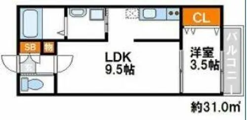 スクエアパーク【1階】の間取り