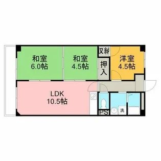 セジュールHIRO【506号室】の間取り