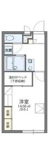 レオパレスクライフ【1階】の間取り