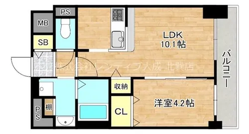 グランパシフィック田島Luxe【1階】の間取り