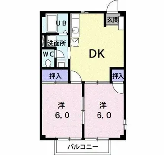 イーストサイドコーポA【2階】の間取り