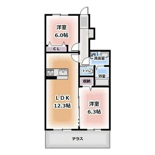 EVERY【102号室】の間取り