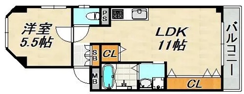 ベルメゾン【3階】の間取り