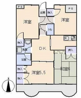 スリーエイト北町【602号室】の間取り