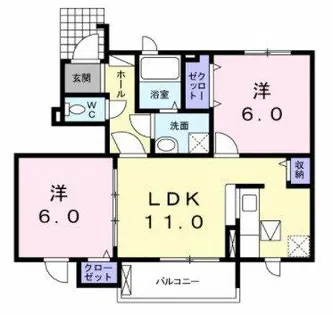 フォーリストベルプラス【1階】の間取り