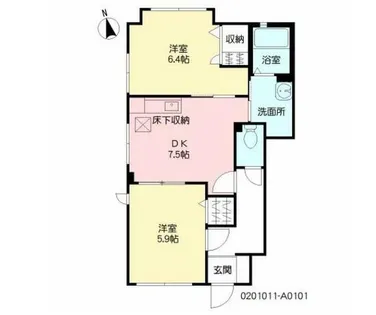 エーデルハイムCHIYO【101号室】の間取り