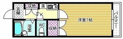 スクエアメゾン阪南【2階】の間取り