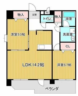 サンフィオーレ中郷【2階】の間取り