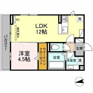 D-square湊町Ⅱ【205号室】の間取り
