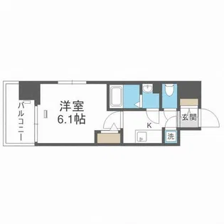 エスリード南森町【10階】の間取り
