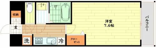 レジュールアッシュ福島FINO【4階】の間取り