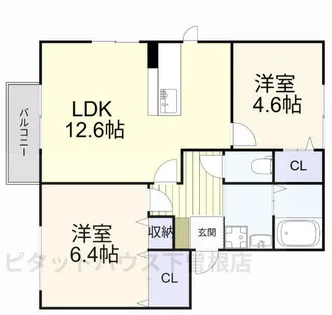 スペリオール【D202号室】の間取り