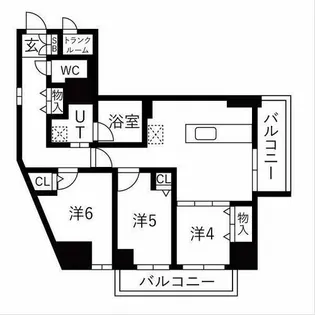 ラ・クラッセ札幌麻生ステーションスクエア【4階】の間取り
