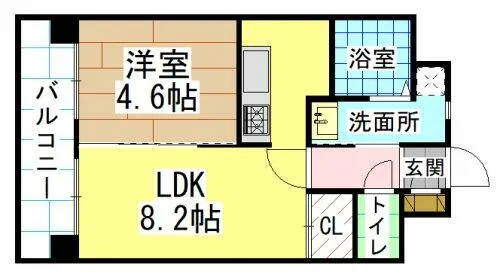 T-FLAT58【6階】の間取り