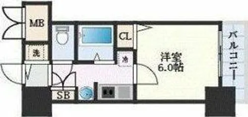 プレサンスNAGOYA桜通ビッグビート【5階】の間取り