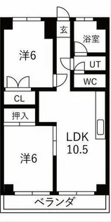 浅井レジデンス【5階】の間取り