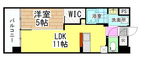 ハイネス槻田【5階】の間取り