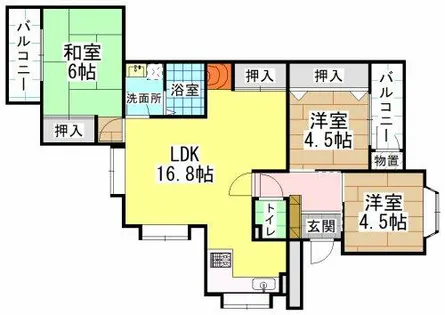 福岡県北九州市八幡西区萩原1丁目【マンション】の間取り