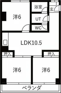 浅井レジデンス【5階】の間取り