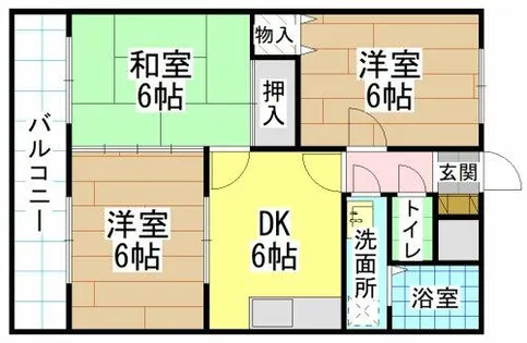 きぬたロイヤルハイツ【1階】の間取り