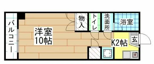 ベルハウス穴生【3階】の間取り