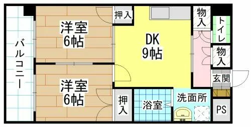 マンションつつみ【3階】の間取り