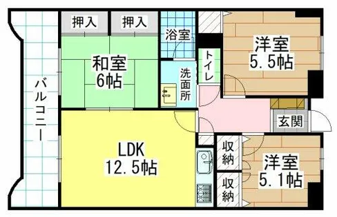 ホワイトキャッスル今池Ⅱ【6階】の間取り