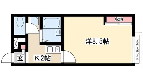 レオパレスフォーバル【103号室】の間取り