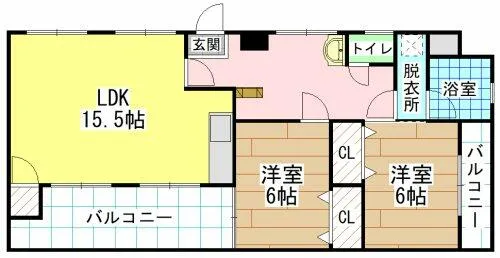ロード黒崎【2階】の間取り