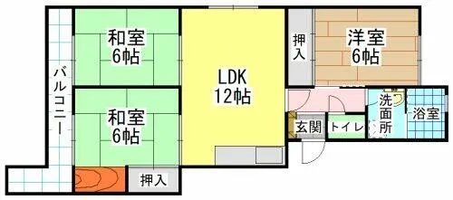 緑光苑マンション【5階】の間取り