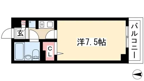 キングスコート今池【403号室】の間取り