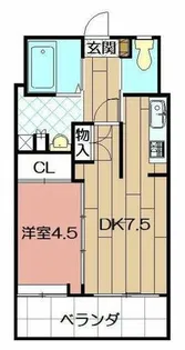 ニューリバー戸畑【2階】の間取り